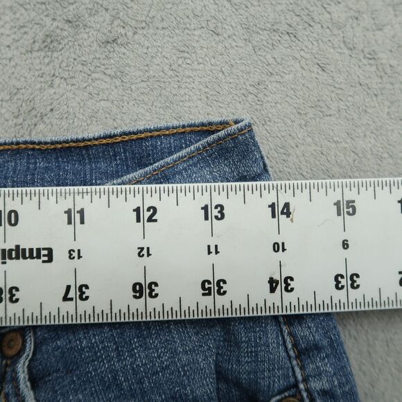 Levi's 505 Jeans Women's Size 4S Blue Mid-Rise Straight Denim 29" Inseam Stretch - Picture 3 of 16